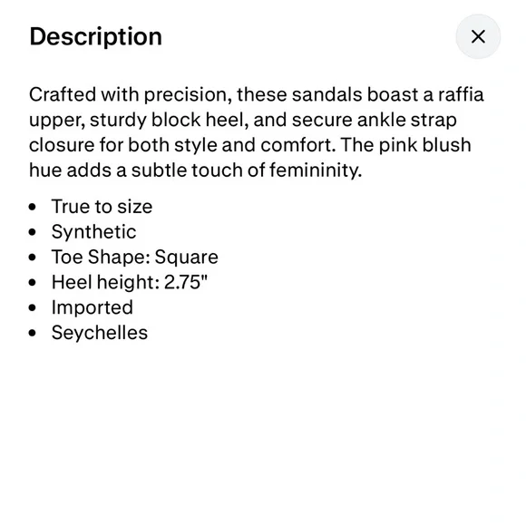 NWOT Seychelles Anthropologie Raffia Blush Tan Block Heel Sandal Size 8.5 EASTER - Picture 6 of 12